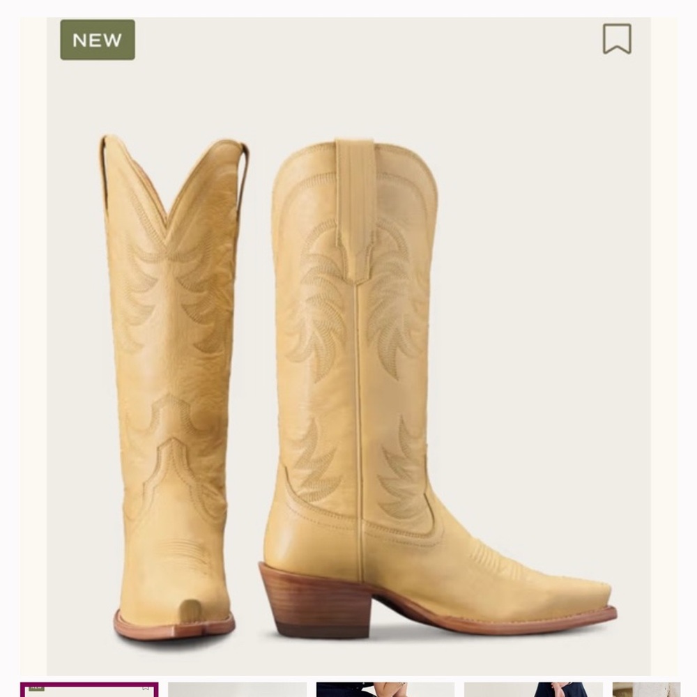 Tecovas Tan Heeled Boots Classic Western Design - BRAND NEW